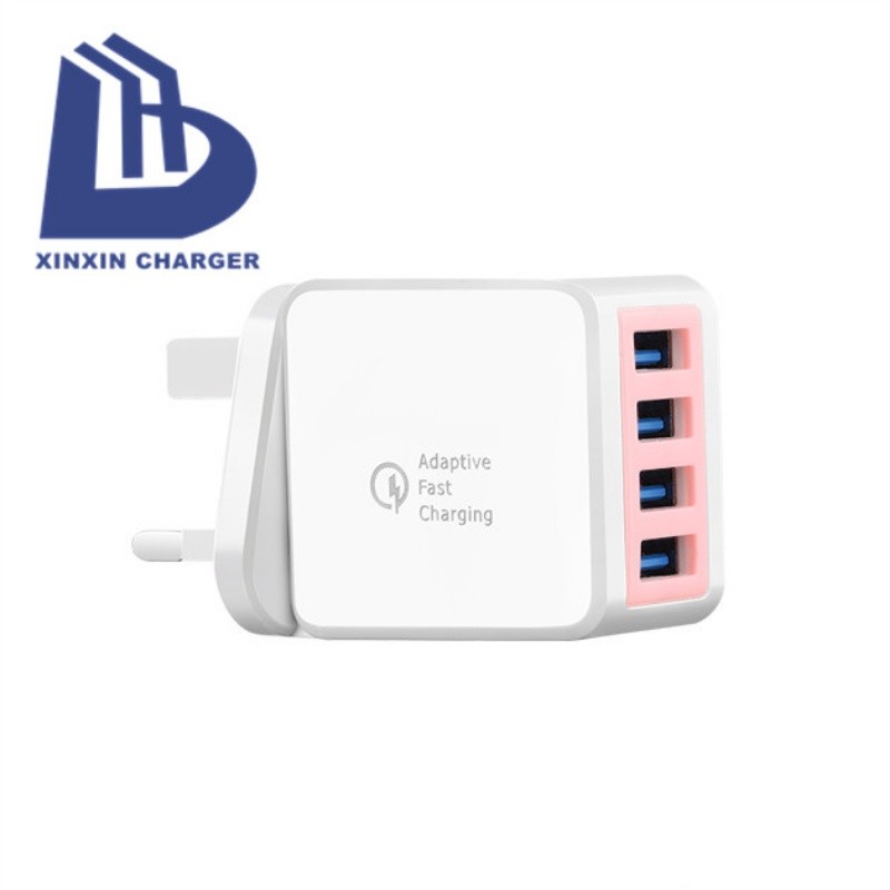 Европейский союз / США / Великобритания штепсель 2.1A 4 порт USB настенный зарядник переменного тока